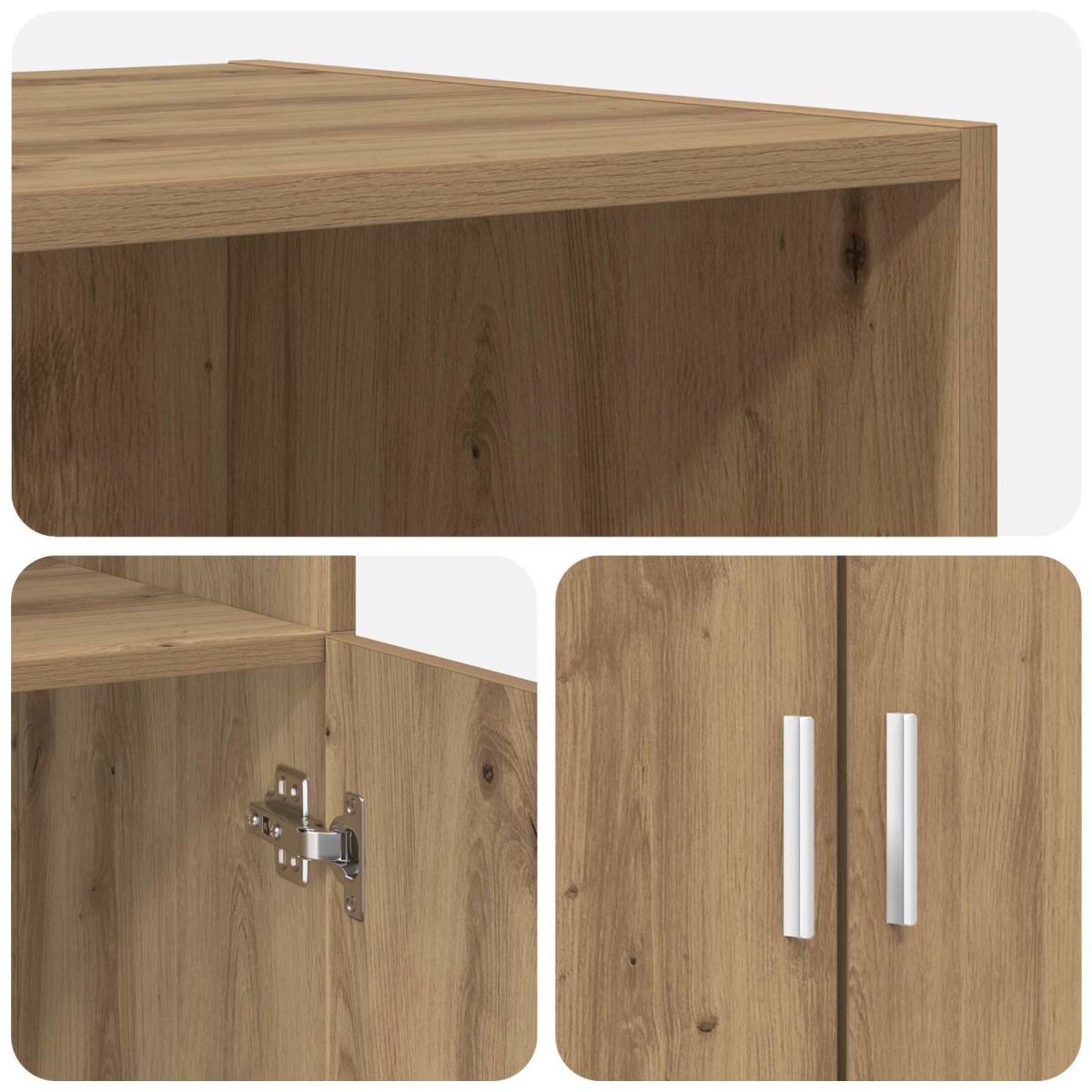 vidaXL Highboard Artisan Δρυς 70 x 42,5 x 185 εκ Επεξεργασμένο Ξύλο