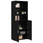 vidaXL Highboard Μαύρη Δρυς 70 x 42,5 x 185 εκ Επεξεργασμένο Ξύλο