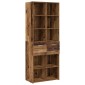 vidaXL Βιβλιοθήκη Παλαιωμένο ξύλο 30 x 42.4 x 185.2 εκ.
