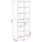 vidaXL Βιβλιοθήκη Artisan δρυς 30 x 42.4 x 185.2 εκ.