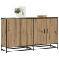 vidaXL Πλαϊνό γραφείο Artisan Δρυς 134 x 35 x 76 εκ.