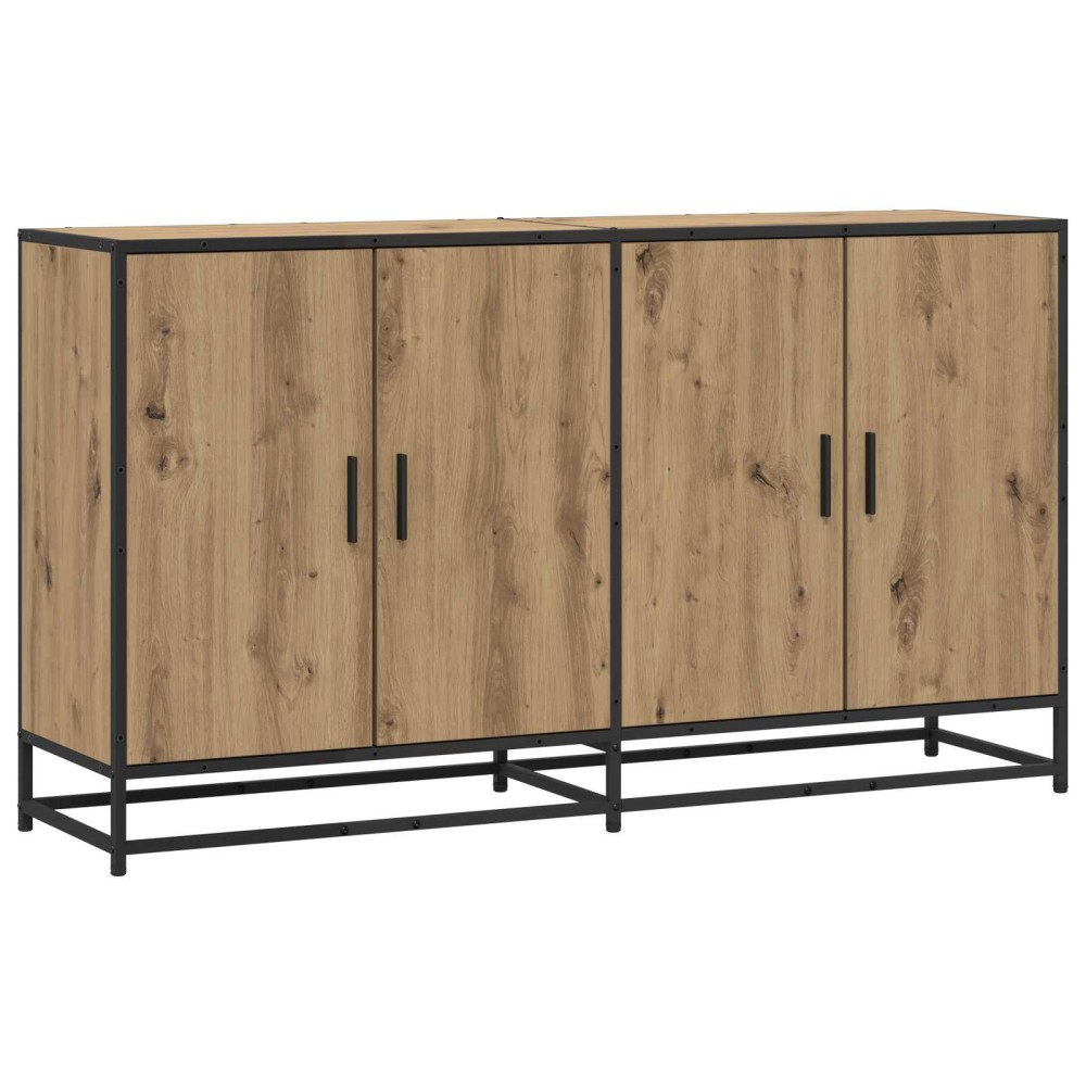 vidaXL Πλαϊνό γραφείο Artisan Δρυς 134 x 35 x 76 εκ.