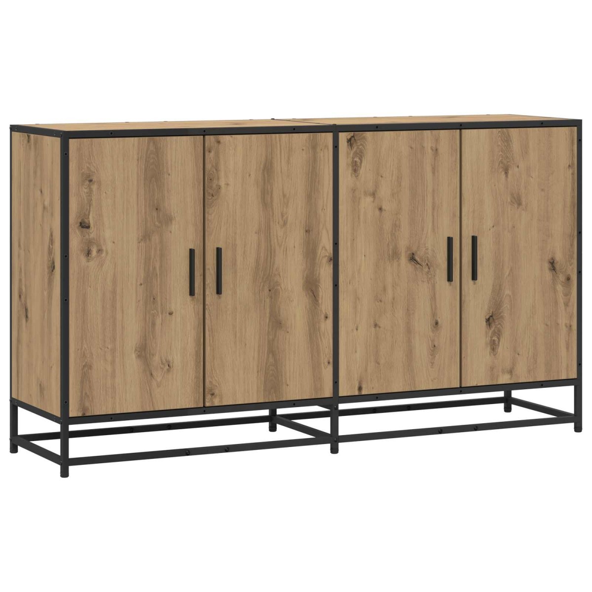 vidaXL Πλαϊνό γραφείο Artisan Δρυς 134 x 35 x 76 εκ.
