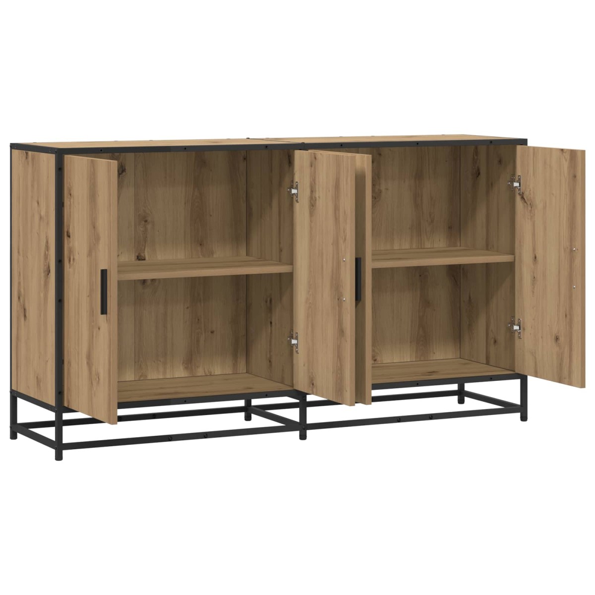 vidaXL Πλαϊνό γραφείο Artisan Δρυς 134 x 35 x 76 εκ.