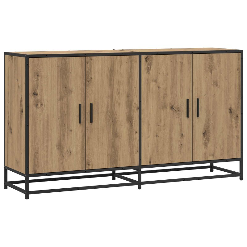 vidaXL Πλαϊνό γραφείο Artisan Δρυς 134 x 35 x 76 εκ.