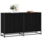 vidaXL Πλαϊνό γραφείο Μαύρη Δρυς 134 x 35 x 76 εκ. Επεξεργασμένο Ξύλο