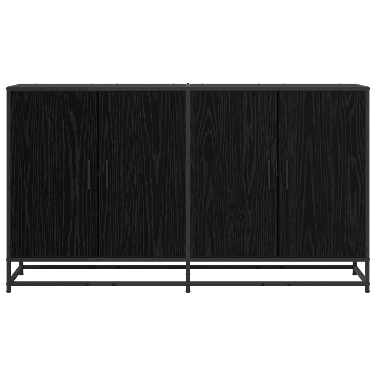 vidaXL Πλαϊνό γραφείο Μαύρη Δρυς 134 x 35 x 76 εκ. Επεξεργασμένο Ξύλο
