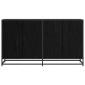 vidaXL Πλαϊνό γραφείο Μαύρη Δρυς 134 x 35 x 76 εκ. Επεξεργασμένο Ξύλο
