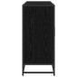 vidaXL Πλαϊνό γραφείο Μαύρη Δρυς 134 x 35 x 76 εκ. Επεξεργασμένο Ξύλο