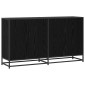 vidaXL Πλαϊνό γραφείο Μαύρη Δρυς 134 x 35 x 76 εκ. Επεξεργασμένο Ξύλο