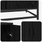 vidaXL Πλαϊνό γραφείο Μαύρη Δρυς 134 x 35 x 76 εκ. Επεξεργασμένο Ξύλο