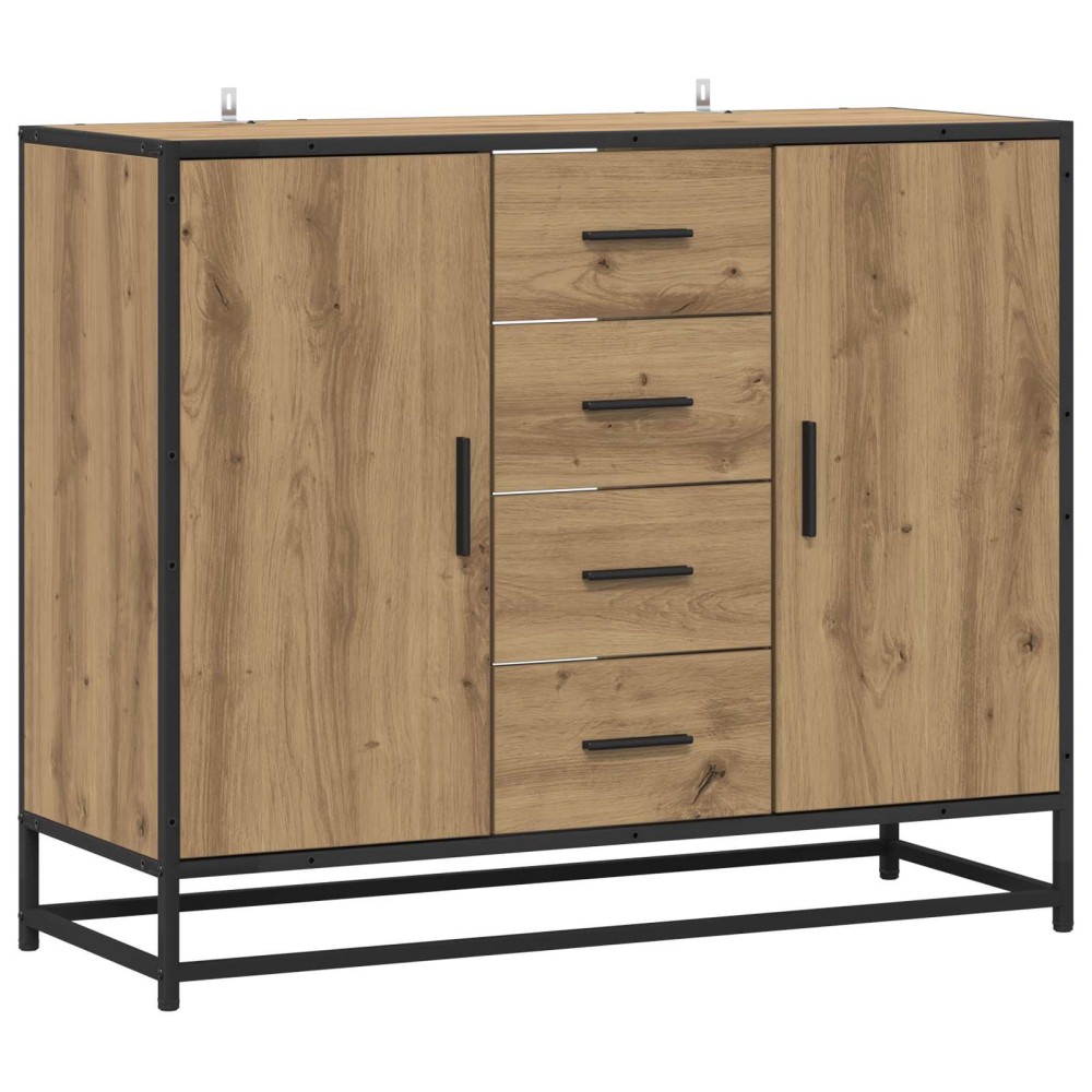 vidaXL Πλαϊνό γραφείο Artisan Δρυς 92 x 35 x 76 εκ. Επεξεργασμένο Ξύλο