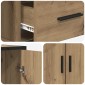 vidaXL Πλαϊνό γραφείο Artisan Δρυς 92 x 35 x 76 εκ. Επεξεργασμένο Ξύλο