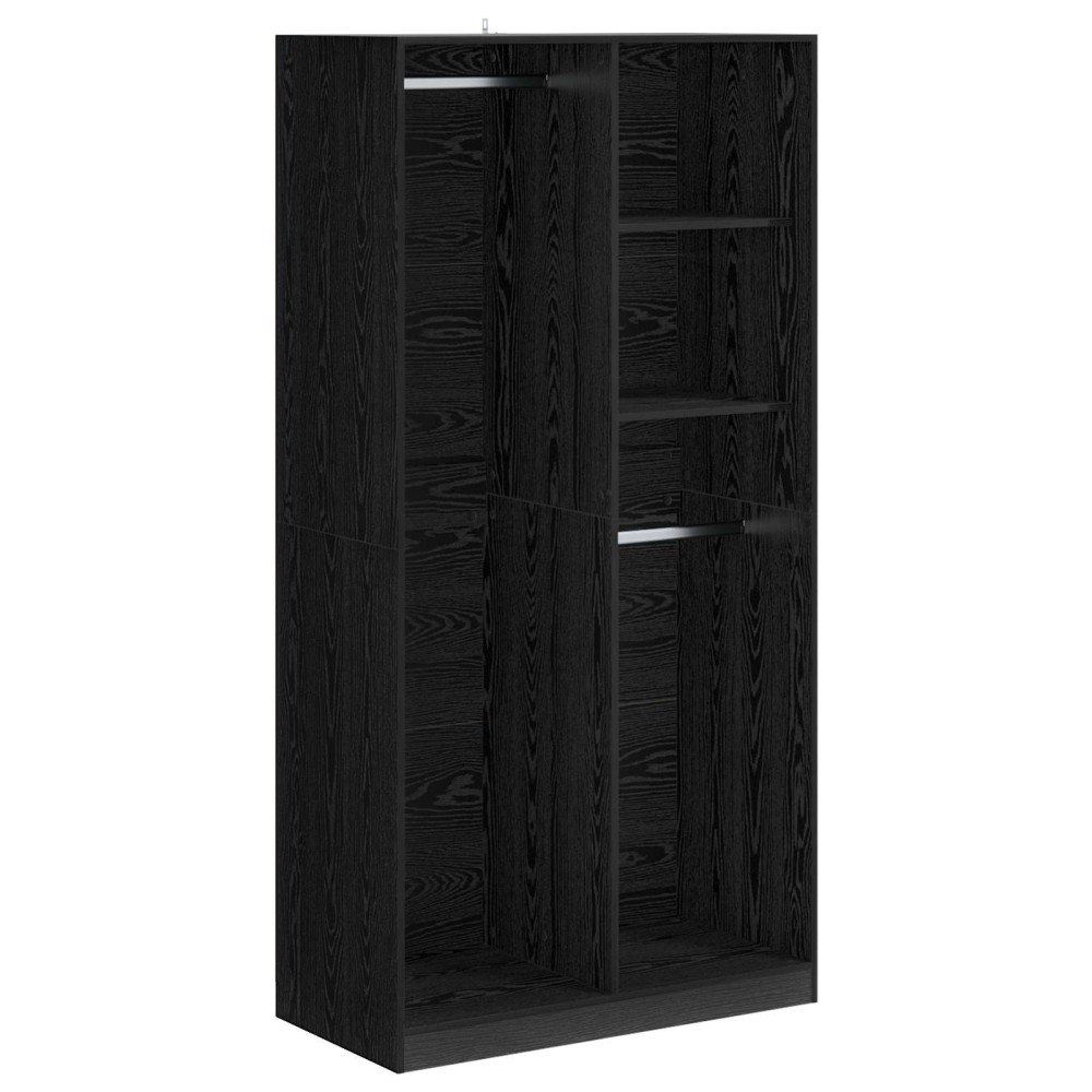 vidaXL Ντουλάπι Μαύρη δρυς 100 x 50 x 200 cm Επεξεργασμένο ξύλο