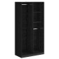 vidaXL Ντουλάπι Μαύρη δρυς 100 x 50 x 200 cm Επεξεργασμένο Ξύλο