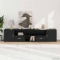 vidaXL Γωνιακό Ντουλάπι Μαύρη Δρυς 200 x 40 x 45 εκ Επεξεργασμένο Ξύλο