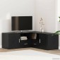 vidaXL Γωνιακό Ντουλάπι Μαύρη Δρυς 200 x 40 x 45 εκ Επεξεργασμένο Ξύλο