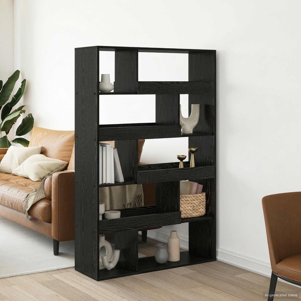 vidaXL Ράφι βιβλίων 100 x 33 x 156,5 εκ Επεξεργασμένο Ξύλο Μαύρη δρυς