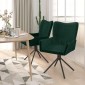 vidaXL Καρέκλες Τραπεζαρίας Περιστρ. 2 τεμ. Σκούρο Πράσινο Βελούδινες