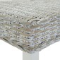 vidaXL Πάγκος Λευκός 160x35x45 εκ. από Φυσικό Ρατάν Kubu & Μασίφ Ξύλο Μαόνι