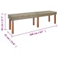 vidaXL παγκάκι Φυσικό 160 x 35 x 45 cm Στερεό ξύλο μάνγκο