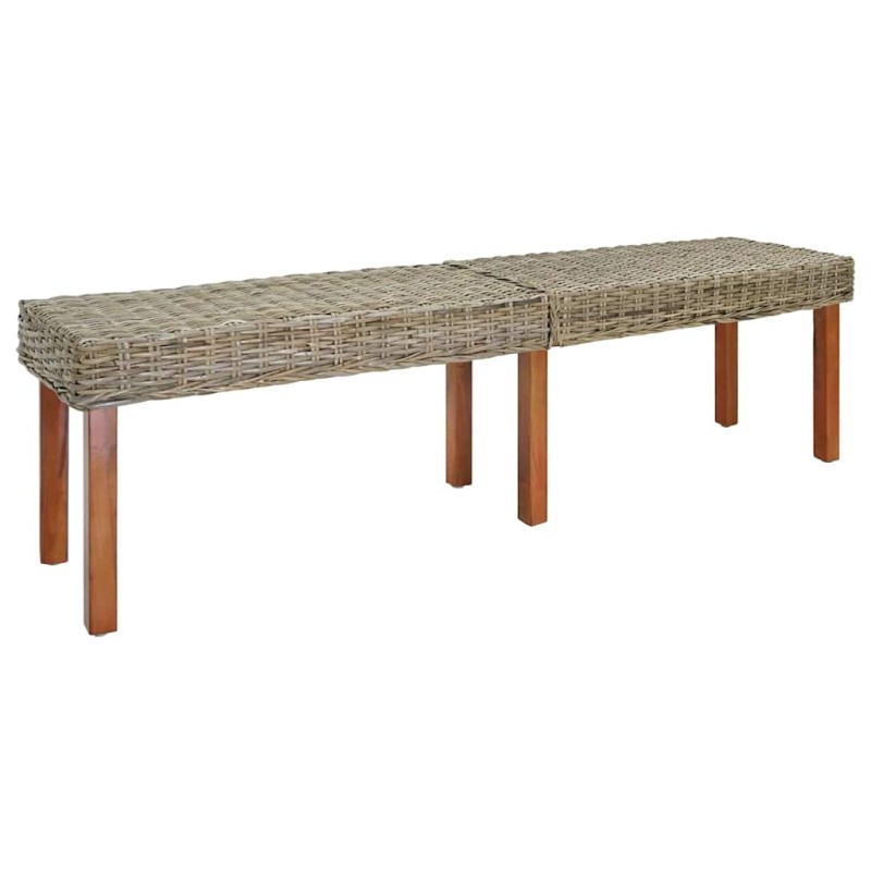 vidaXL παγκάκι Φυσικό 160 x 35 x 45 cm Στερεό ξύλο μάνγκο