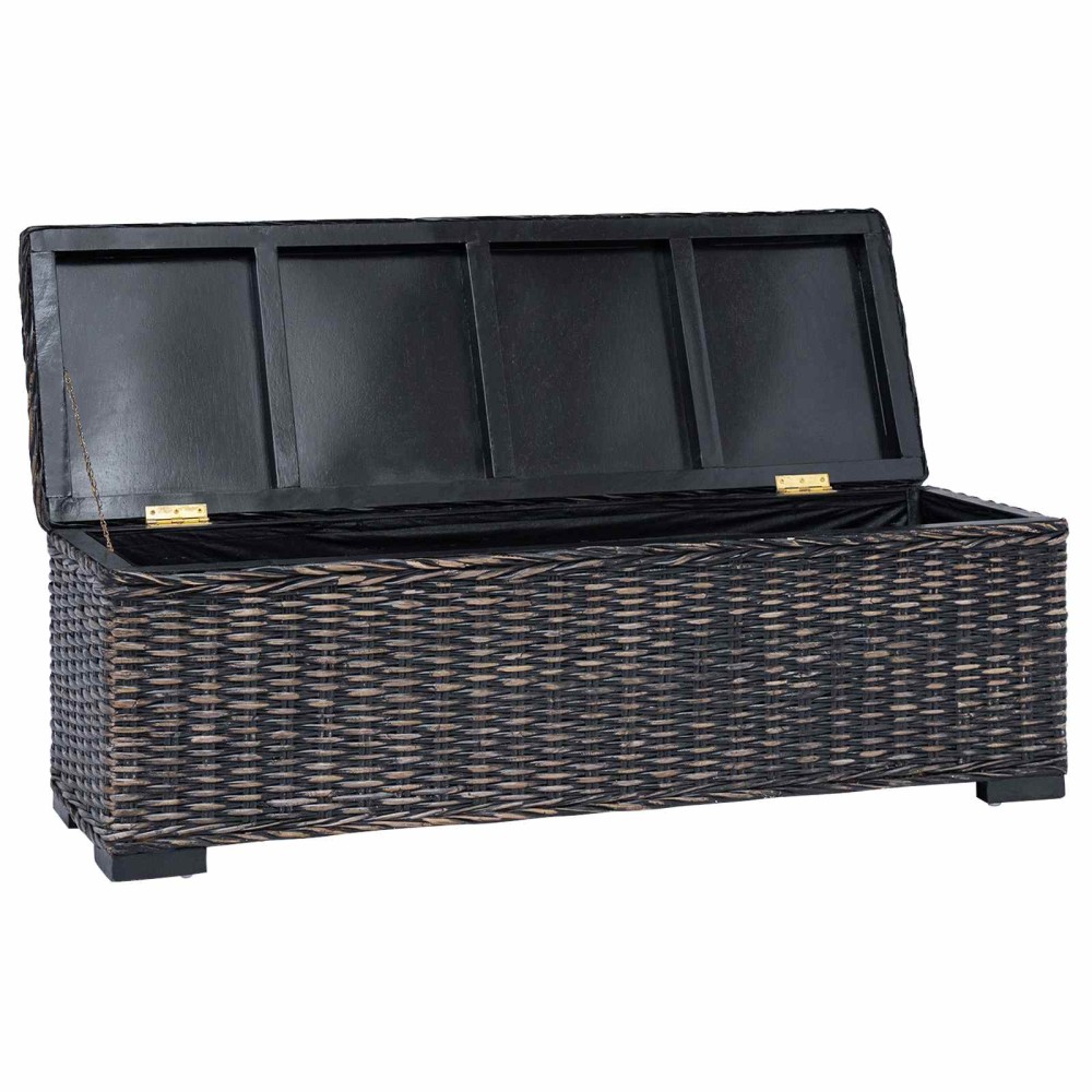 vidaXL Κουτί αποθήκευσης Μαύρο 110 x 35 x 45 cm