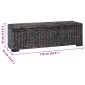 vidaXL Κουτί αποθήκευσης Μαύρο 110 x 35 x 45 cm