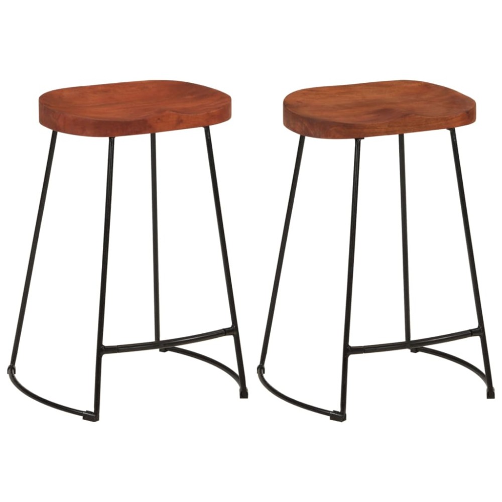 vidaXL Σκαμπό Μπαρ Gavin 2 τεμ. 45x40x63 εκ. από Μασίφ Ξύλο Μάνγκο