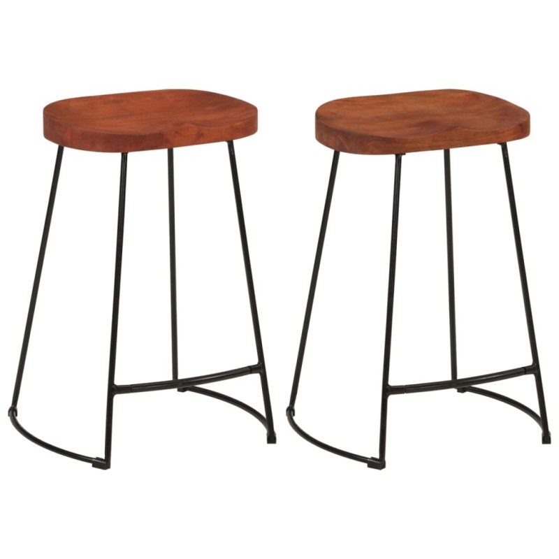 vidaXL Σκαμπό Μπαρ Gavin 2 τεμ. 45x40x63 εκ. από Μασίφ Ξύλο Μάνγκο