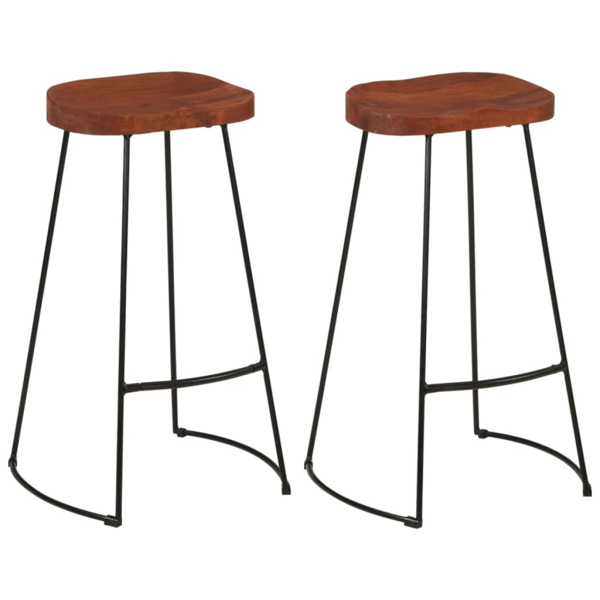 vidaXL Σκαμπό Μπαρ Gavin 2 τεμ. 50x40x78 εκ. από Μασίφ Ξύλο Μάνγκο