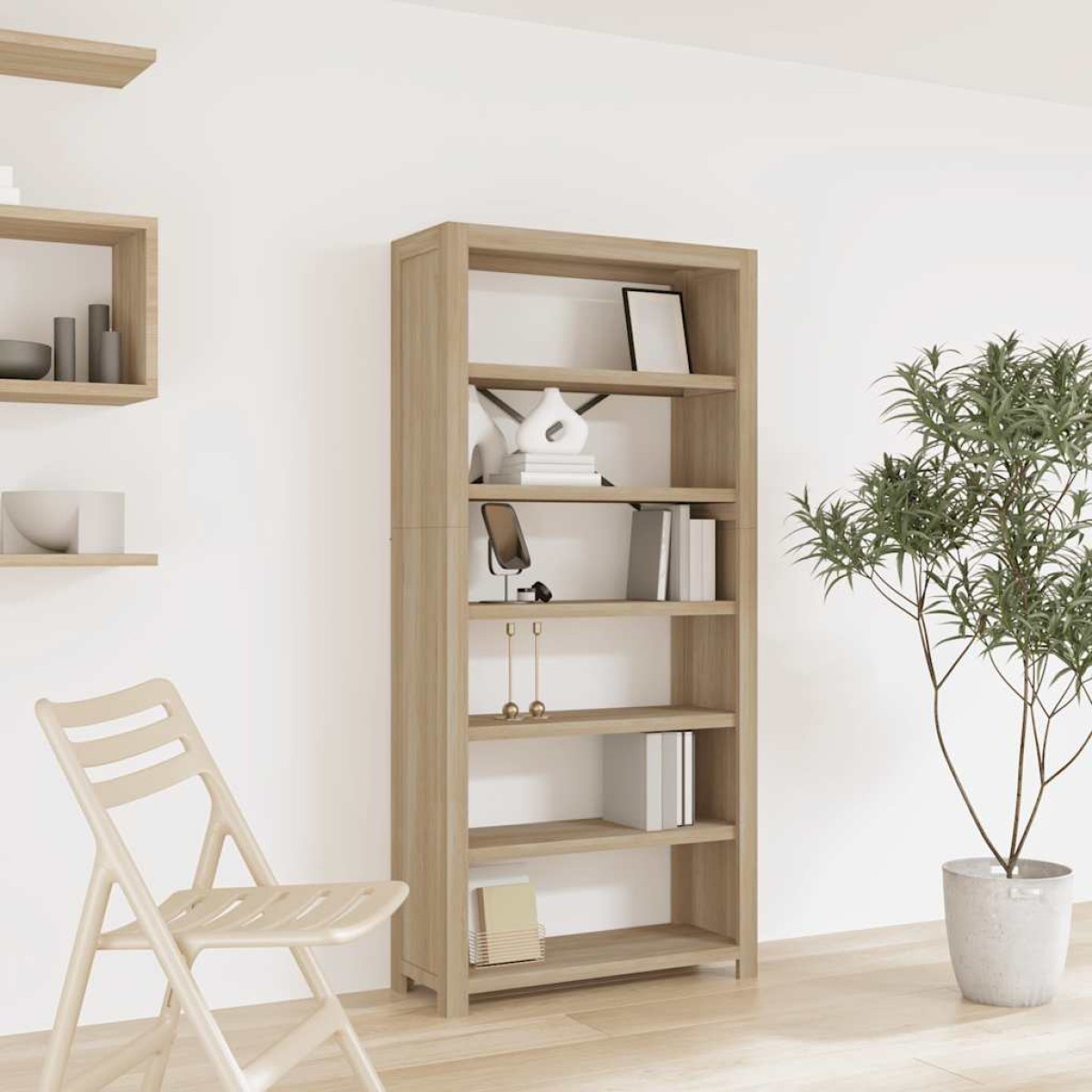 vidaXL Βιβλιοθήκη με 6 Επίπεδα 80x30x170 εκ. Μασίφ Ξύλο Ακακίας