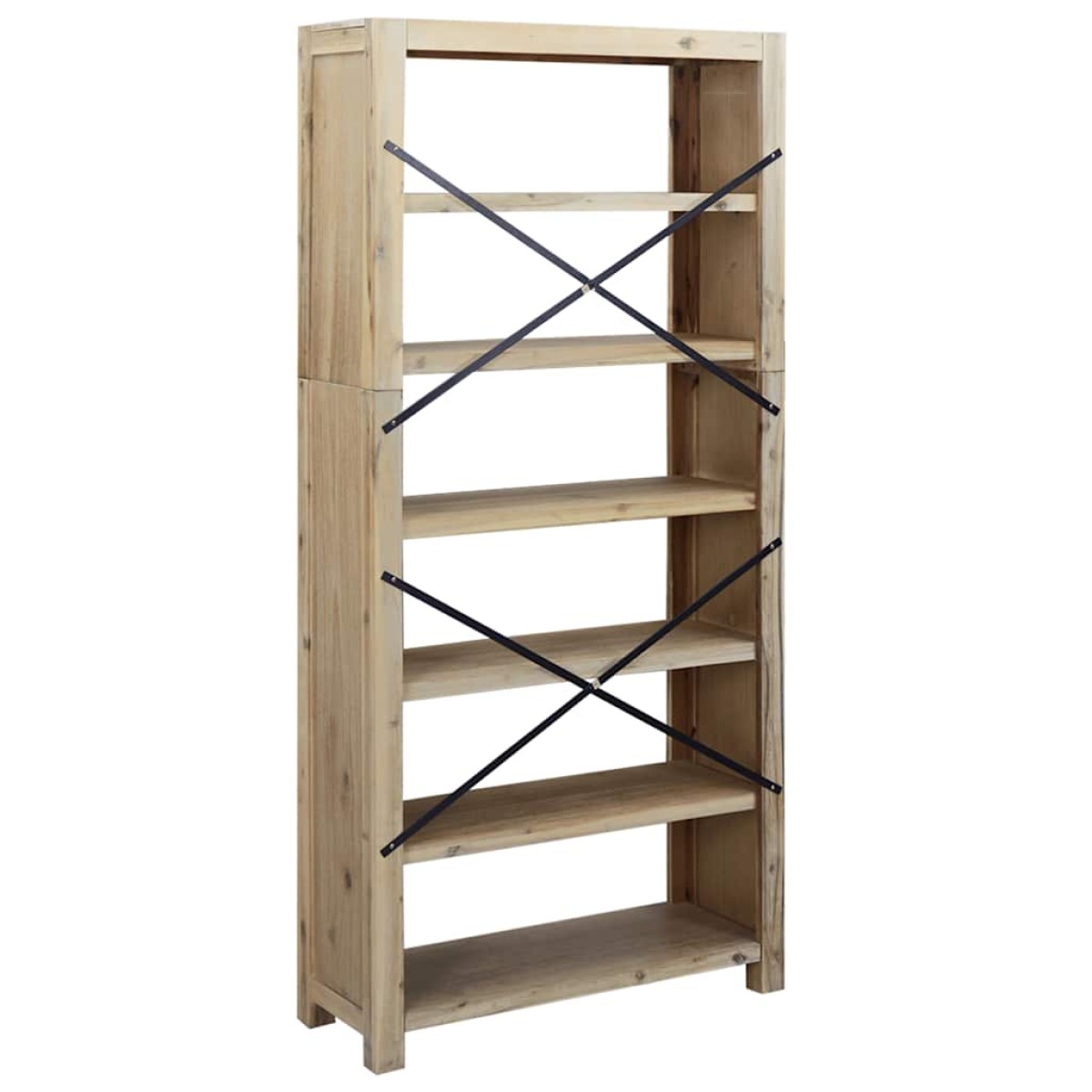 vidaXL Βιβλιοθήκη με 6 Επίπεδα 80x30x170 εκ. Μασίφ Ξύλο Ακακίας