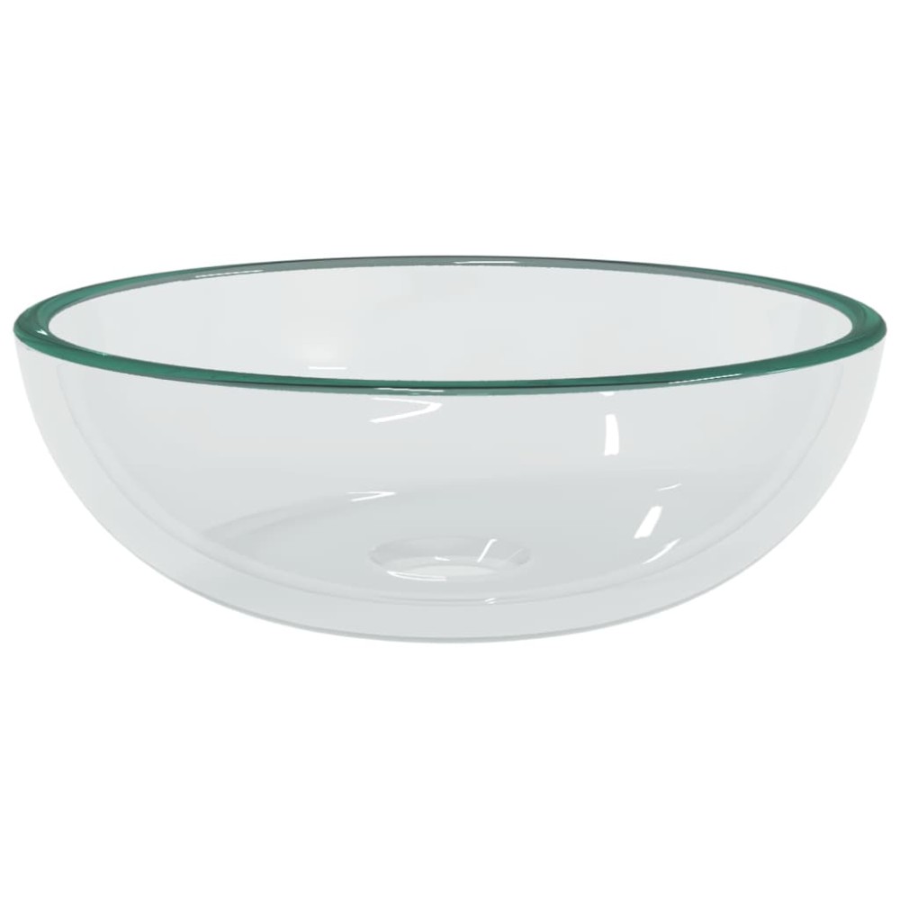 vidaXL Νιπτήρας Διάφανος 35 x 12 εκ. από Ψημένο Γυαλί
