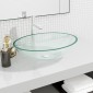 vidaXL Νιπτήρας Διάφανος 50 x 37 x 14 εκ. Γυάλινος