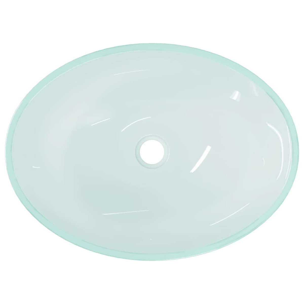 vidaXL Νιπτήρας με Σχέδιο Αμμοβολής 50 x 37 x 14 εκ. Γυάλινος