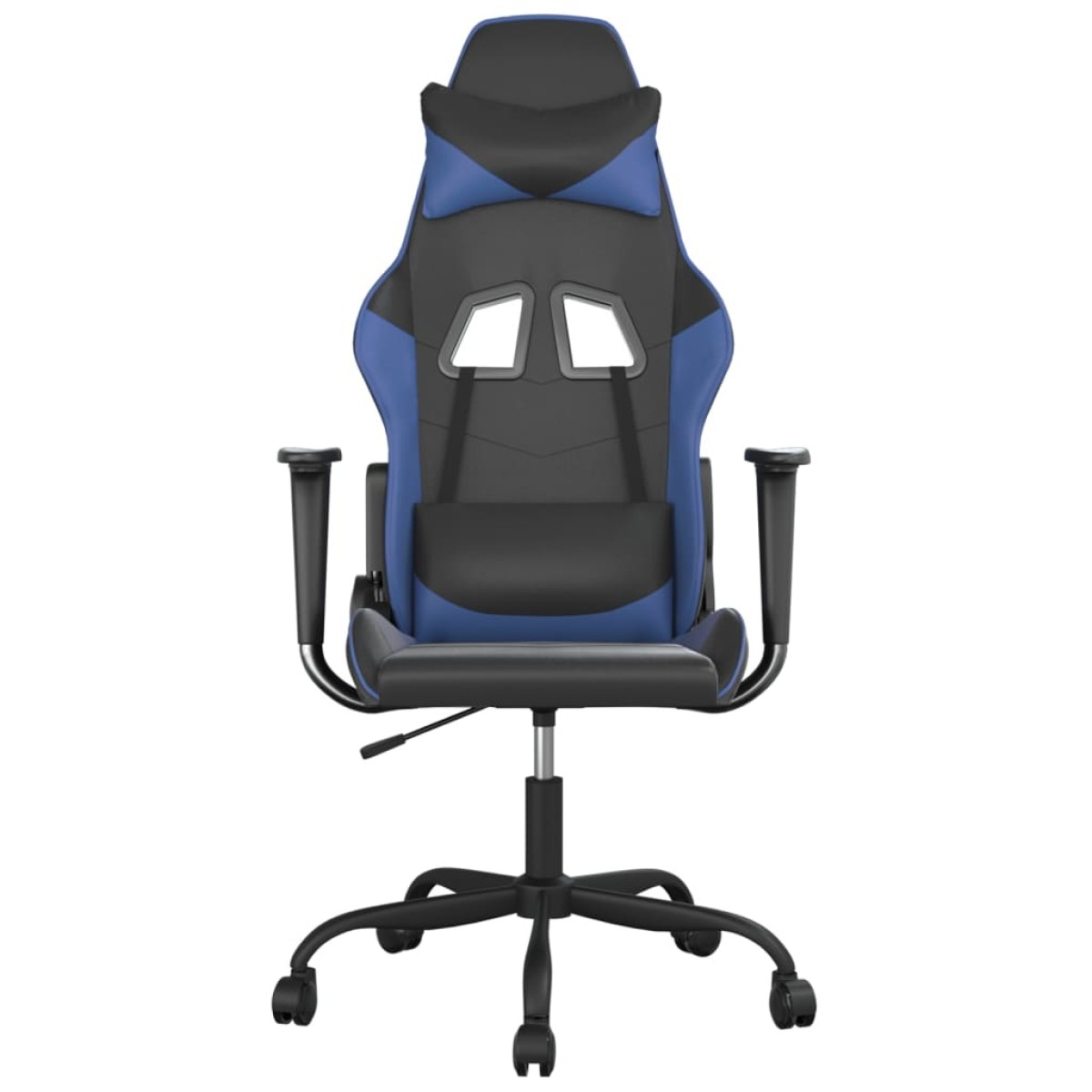 vidaXL Καρέκλα Gaming Μασάζ Μαύρο/Μπλε από Συνθετικό Δέρμα