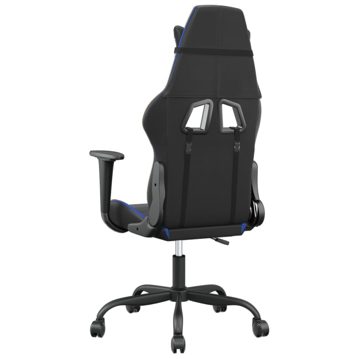 vidaXL Καρέκλα Gaming Μασάζ Μαύρο/Μπλε από Συνθετικό Δέρμα