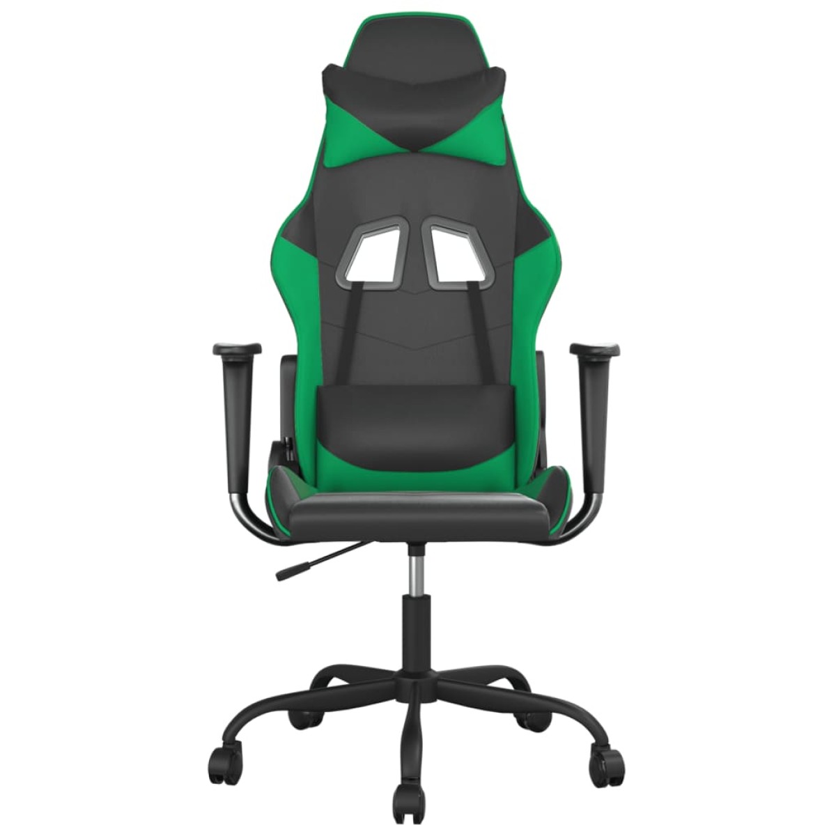 vidaXL Καρέκλα Gaming Μασάζ Μαύρο/Πράσινο από Συνθετικό Δέρμα