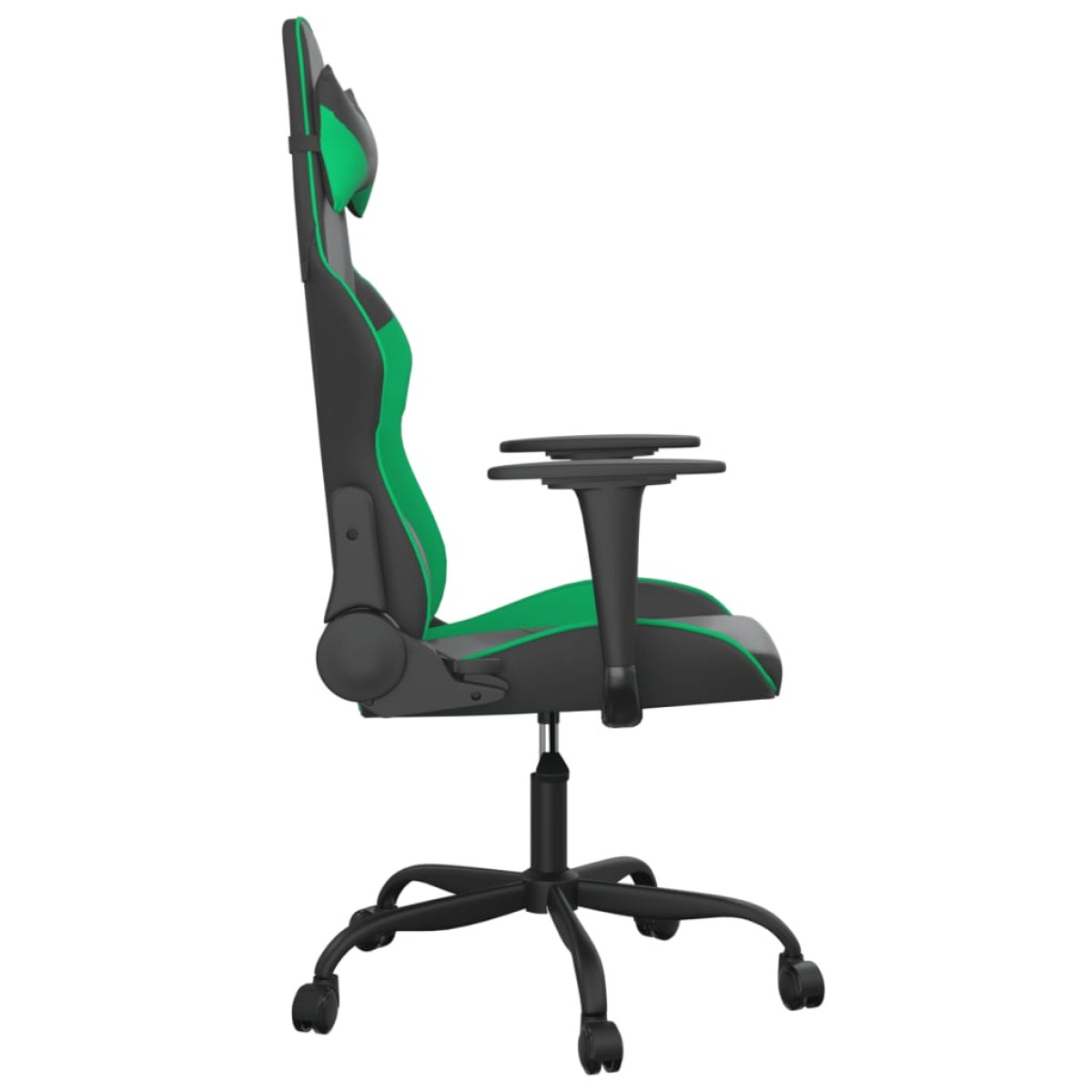 vidaXL Καρέκλα Gaming Μασάζ Μαύρο/Πράσινο από Συνθετικό Δέρμα