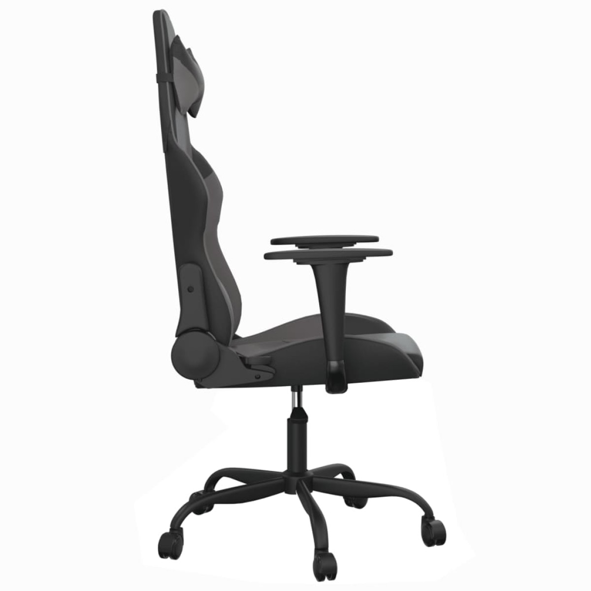 vidaXL Καρέκλα Gaming Μασάζ Μαύρο/Γκρι από Συνθετικό Δέρμα