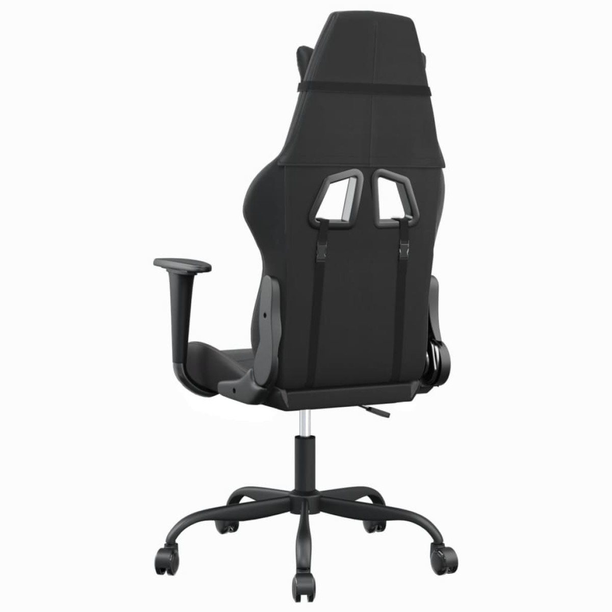 vidaXL Καρέκλα Gaming Μασάζ Μαύρο/Γκρι από Συνθετικό Δέρμα
