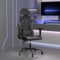 vidaXL Καρέκλα Gaming Μασάζ Μαύρο/Γκρι από Συνθετικό Δέρμα