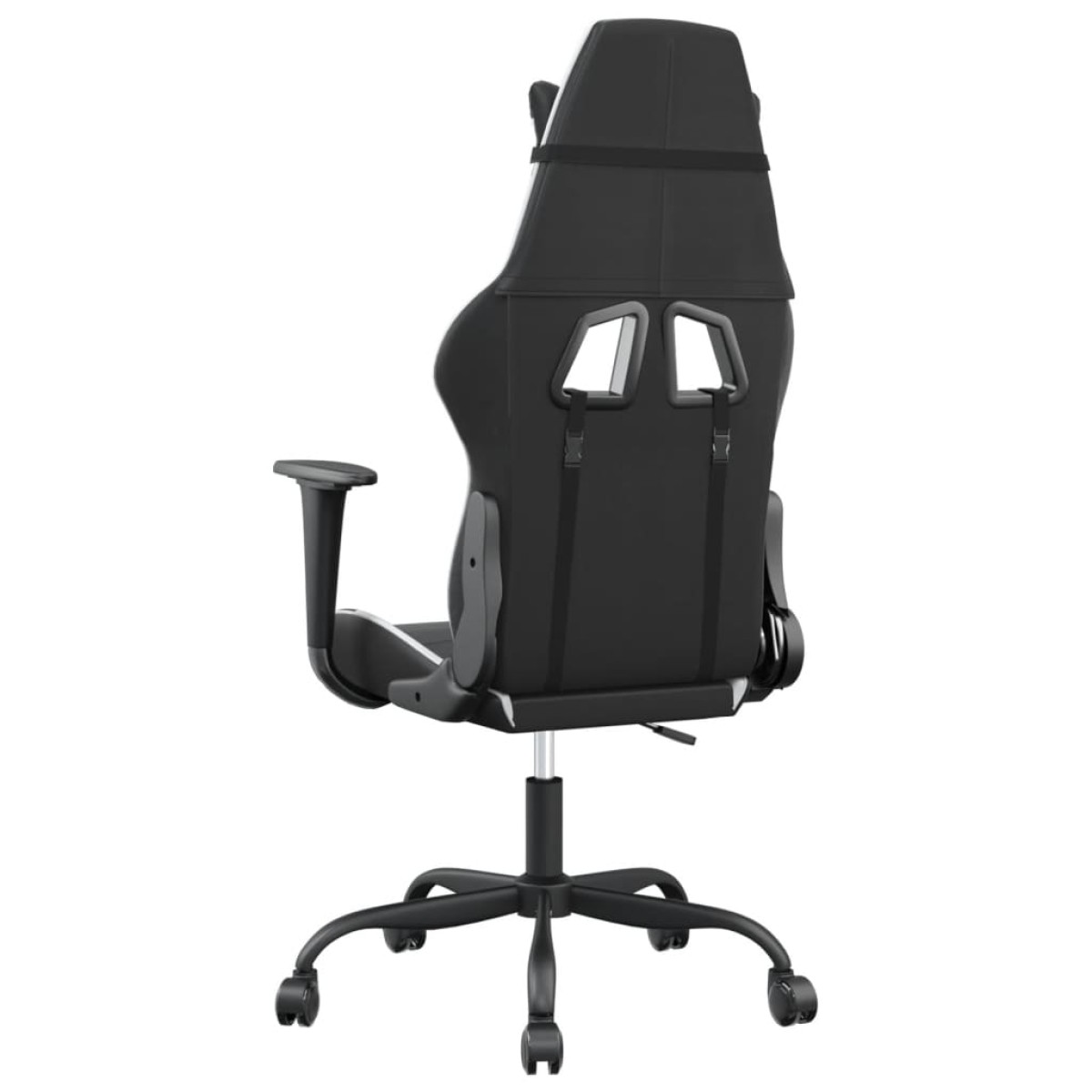 vidaXL Καρέκλα Gaming Μασάζ Ασπρόμαυρη από Συνθετικό Δέρμα