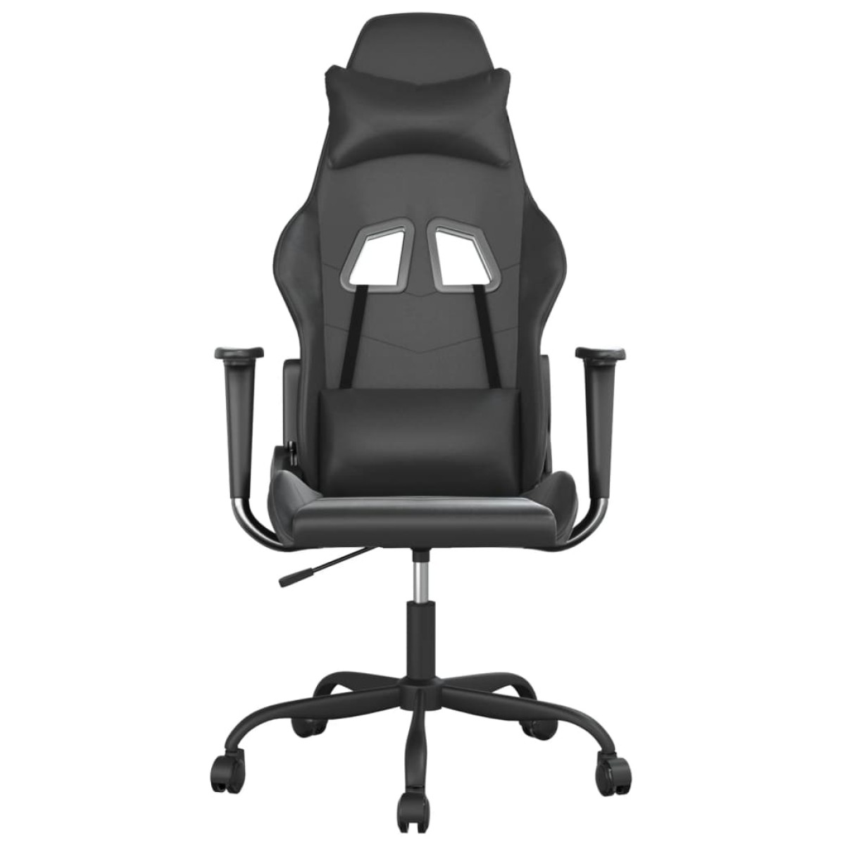 vidaXL Καρέκλα Gaming Μασάζ Μαύρη από Συνθετικό Δέρμα