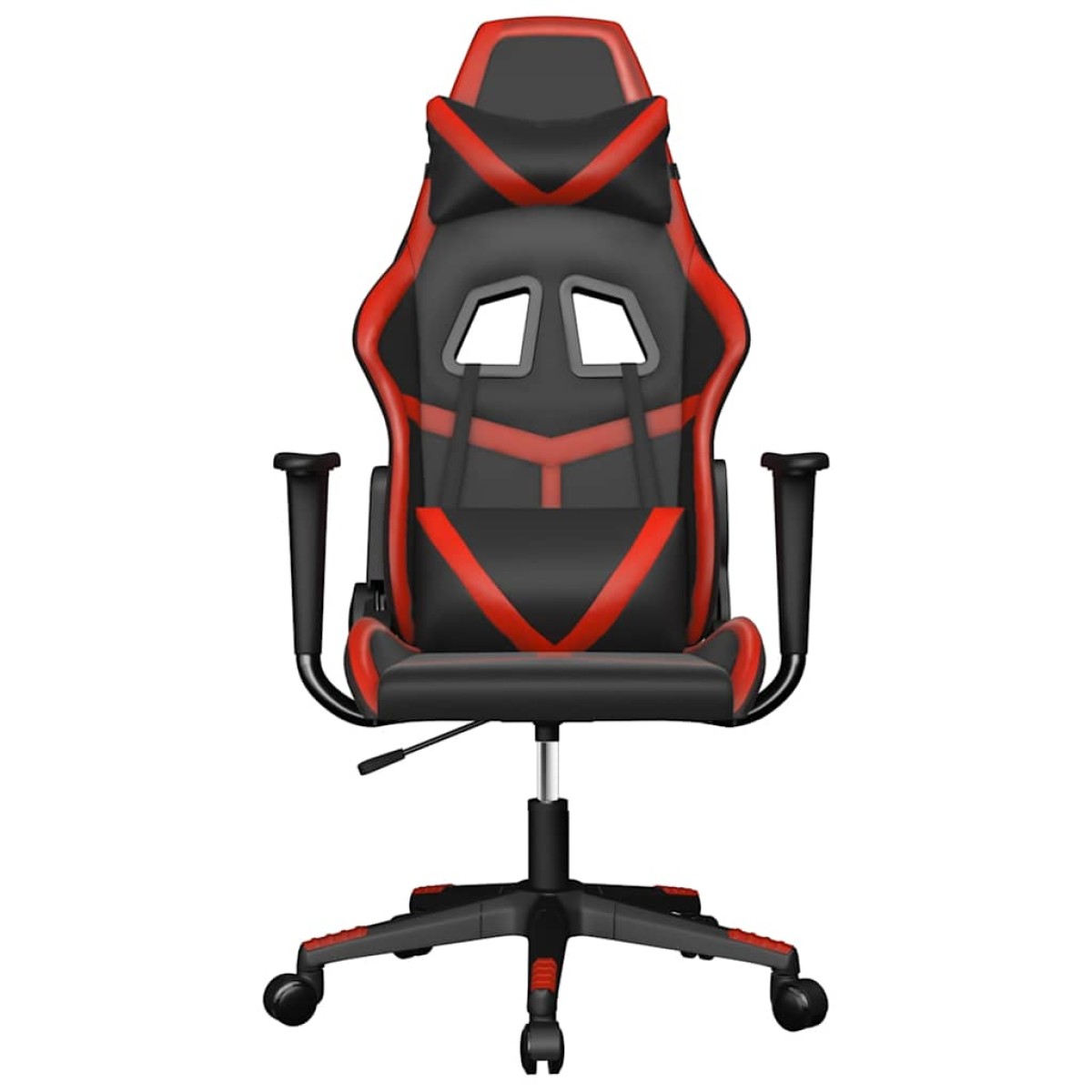 vidaXL Καρέκλα Gaming Μασάζ Μαύρο/Κόκκινο από Συνθετικό Δέρμα