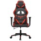 vidaXL Καρέκλα Gaming Μασάζ Μαύρο/Κόκκινο από Συνθετικό Δέρμα