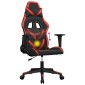 vidaXL Καρέκλα Gaming Μασάζ Μαύρο/Κόκκινο από Συνθετικό Δέρμα