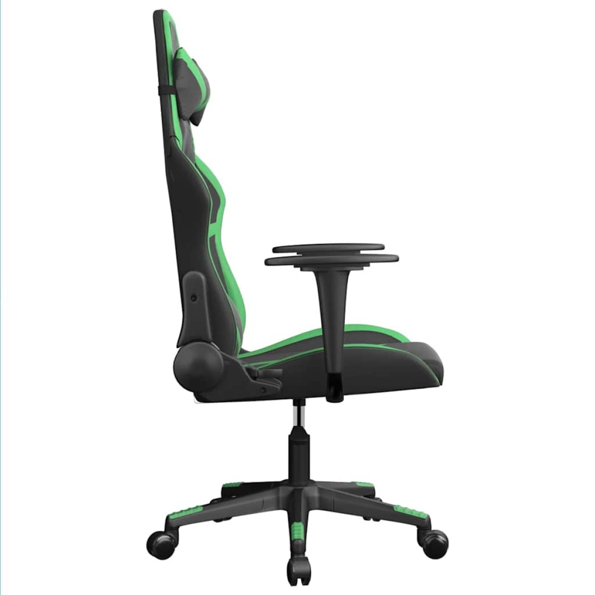 vidaXL Καρέκλα Gaming Μασάζ Μαύρο/Πράσινο από Συνθετικό Δέρμα