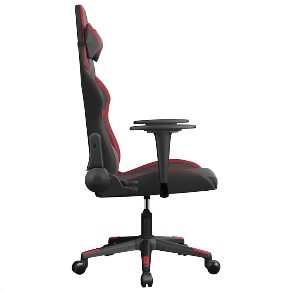 vidaXL Καρέκλα Gaming Μασάζ Μαύρο/μπορντό από Συνθετικό Δέρμα